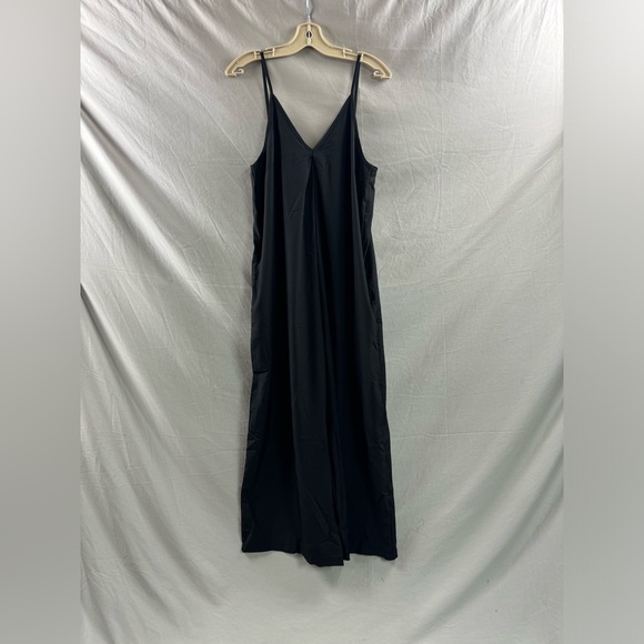 Boho Wide Leg Cami Jumpsuit With Pockets Black - Picture 6 of 7